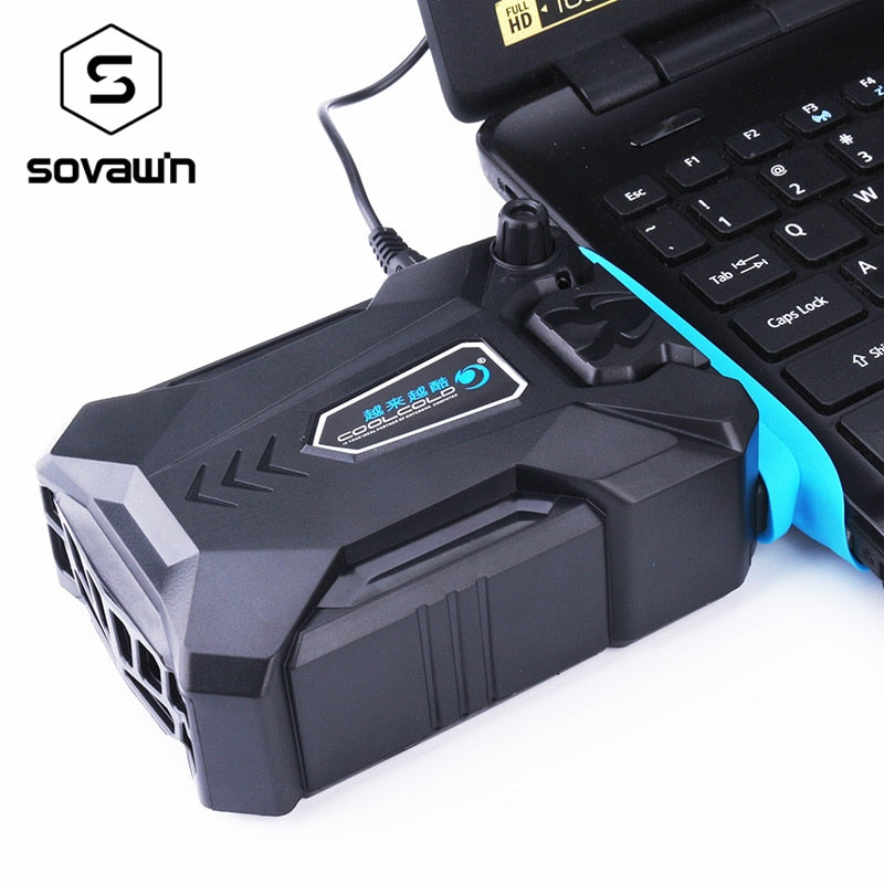 Vacuum Portable Notebook Laptop Cooler USB Air External Extracting Cooling Fan for Laptop Speed Adjustable for 15 15.6 17 Inch - emixco