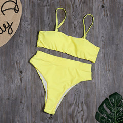 Solid High Waist Bikini Set Sexy Leopard Bikinis Women Snake Print Bathing SuitSwimsuit  2020 New Swimwear Summer Beachwear - emixco