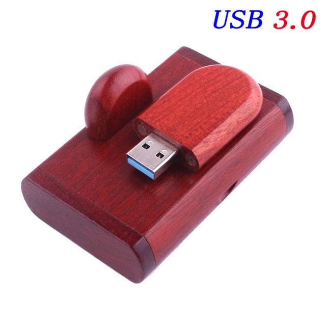JASTER USB 3.0 High speed LOGO wooden+Box Personal LOGO customer pendrive 8GB 16GB 32GB 64GB usb Flash Drive pen drive U disk - emixco