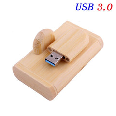 JASTER USB 3.0 High speed LOGO wooden+Box Personal LOGO customer pendrive 8GB 16GB 32GB 64GB usb Flash Drive pen drive U disk - emixco