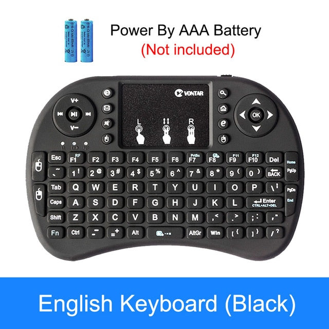 VONTAR i8 Wireless Keyboard Russian English Hebrew Version i8+ 2.4GHz  Air Mouse Touchpad Handheld for Android TV BOX  Mini PC - emixco