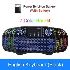 VONTAR i8 Wireless Keyboard Russian English Hebrew Version i8+ 2.4GHz  Air Mouse Touchpad Handheld for Android TV BOX  Mini PC - emixco