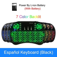 VONTAR i8 Wireless Keyboard Russian English Hebrew Version i8+ 2.4GHz  Air Mouse Touchpad Handheld for Android TV BOX  Mini PC - emixco