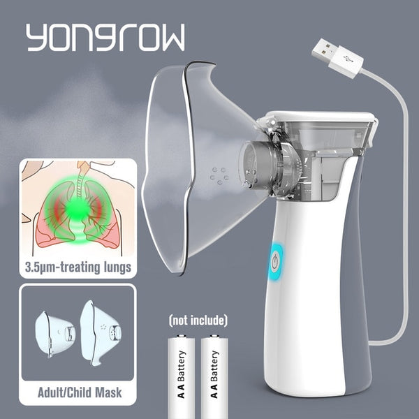 Yongrow Newest Medical Nebulizer Handheld Asthma Inhaler Atomizer for children health care usb  mini Portable Nebulizer - emixco