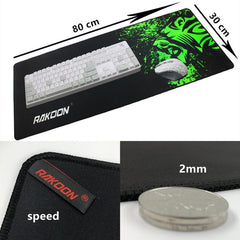 Green Print Large Gaming Mouse Pad Anti-slip Natural Rubber Mouse Mat Keyboard Pad Desk Mat For Laptop Computer Gamer Mousepad - emixco