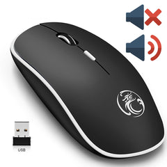 iMice Wireless Mouse Silent Computer Mouse 1600 DPI Ergonomic Mause Noiseless Sound USB PC Mice Mute Wireless Mice for Laptop - emixco