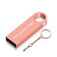 USB Flash Drive 32GB 128GB 8GB Pendrive 64GB Pen Drive 16GB Waterproof Metal U Disk 2.0 USB Flash Memory Stick Free custom LOGO - emixco