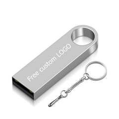 USB Flash Drive 32GB 128GB 8GB Pendrive 64GB Pen Drive 16GB Waterproof Metal U Disk 2.0 USB Flash Memory Stick Free custom LOGO - emixco