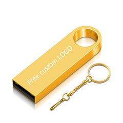 USB Flash Drive 32GB 128GB 8GB Pendrive 64GB Pen Drive 16GB Waterproof Metal U Disk 2.0 USB Flash Memory Stick Free custom LOGO - emixco