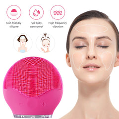 Cepillo de limpieza Facial con vibración eléctrica para eliminar poros y espinillas limpiador Facial de silicona resistente al agua masajeador Facial - emixco