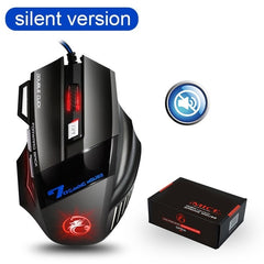 Ergonomic Wired Gaming Mouse 7 Button LED 5500 DPI USB Computer Mouse Gamer Mice X7 Silent Mause With Backlight For PC Laptop - emixco