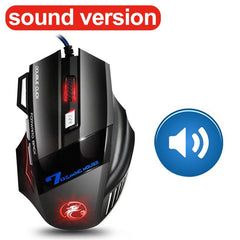 Ergonomic Wired Gaming Mouse 7 Button LED 5500 DPI USB Computer Mouse Gamer Mice X7 Silent Mause With Backlight For PC Laptop - emixco