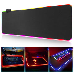 Gaming Mouse Pad Gamer RGB Mouse Pad Large Computer Mause Pad XXL Mousepad 900x400 Carpet Keyboard Desk Mat Backlight Mouse Pad - emixco