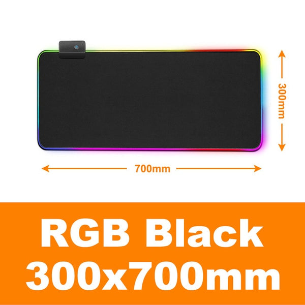 Gaming Mouse Pad Gamer RGB Mouse Pad Large Computer Mause Pad XXL Mousepad 900x400 Carpet Keyboard Desk Mat Backlight Mouse Pad - emixco