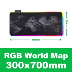 Gaming Mouse Pad Gamer RGB Mouse Pad Large Computer Mause Pad XXL Mousepad 900x400 Carpet Keyboard Desk Mat Backlight Mouse Pad - emixco