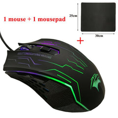 Forka silencioso clique usb wired gaming mouse 6 botões 3200 dpi mudo computador óptico mouse gamer ratos para computador portátil notebook jogo - emixco