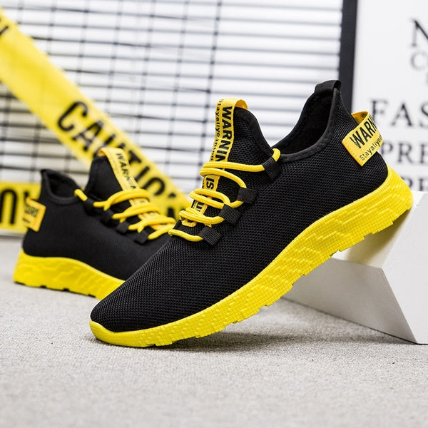 SHUJIN Men Sneakers Breathable Casual No-slip Men Vulcanize Shoes Male Air Mesh Lace up Wear-resistant Shoes tenis masculino - emixco