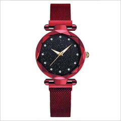 Top Brand Star Watch For Women Rose Gold Mesh Magnet Starry Sky Quartz Wristwatch Gradient Ladies Wrist Watches relogio feminino - emixco