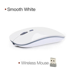 Wireless Mouse Computer Bluetooth Mouse Silent PC Mause Rechargeable Ergonomic Mouse 2.4Ghz USB Optical Mice For Laptop PC - emixco