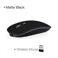 Wireless Mouse Computer Bluetooth Mouse Silent PC Mause Rechargeable Ergonomic Mouse 2.4Ghz USB Optical Mice For Laptop PC - emixco