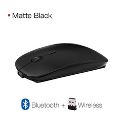 Wireless Mouse Computer Bluetooth Mouse Silent PC Mause Rechargeable Ergonomic Mouse 2.4Ghz USB Optical Mice For Laptop PC - emixco