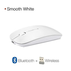 Wireless Mouse Computer Bluetooth Mouse Silent PC Mause Rechargeable Ergonomic Mouse 2.4Ghz USB Optical Mice For Laptop PC - emixco