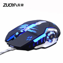 ZUOYA Professional gamer Gaming Mouse 8D 3200DPI Adjustable Wired Optical LED Computer Mice USB Cable Mouse for laptop PC - emixco