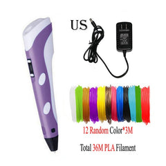 Dikale 3D Druck Stift DIY 3D Stift Bleistift 3D Zeichnung Stift Stift PLA Filament Für Kind Kind Bildung Kreative Spielzeug geburtstag Geschenke - emixco
