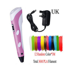 Dikale 3D Druck Stift DIY 3D Stift Bleistift 3D Zeichnung Stift Stift PLA Filament Für Kind Kind Bildung Kreative Spielzeug geburtstag Geschenke - emixco