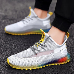 Men Shoes 2019 Adult Breathable Mesh Sneakers Men Casual Shoes Fashion Men Shoes Lace Up Men Sneakers Zapatillas Deportiva - emixco