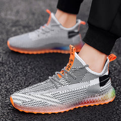Men Shoes 2019 Adult Breathable Mesh Sneakers Men Casual Shoes Fashion Men Shoes Lace Up Men Sneakers Zapatillas Deportiva - emixco