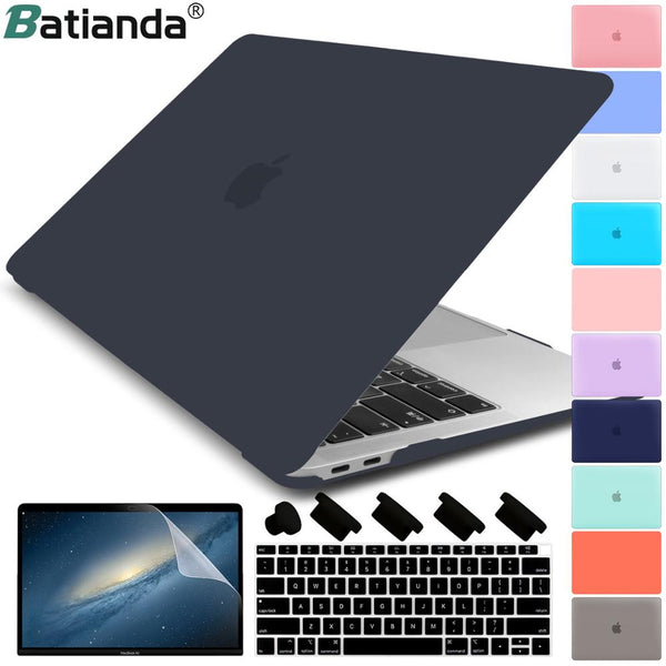 Matte Crystal Plastic Hard Case Cover for MacBook Pro 2017 2018 2019 Pro Retina 13 15 Inch A1706/A1707 Touch Bar New Air 13A1932 - emixco