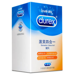 Durex 32Pcs/Pack Sensation Value 4in1 Ultra Thin Sexy Lubricated Condoms Sex Toys Condom for men Vanilla Flavor - emixco